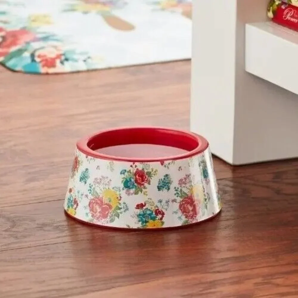 NWT Pioneer Woman Fancy Flowers Floral Pet Dog Cat Bowl Small Size 14 oz Melamin